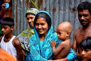 family from village